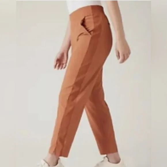 Athleta Tan Trousers High-Waisted Relaxed Fit - Picture 5 of 10